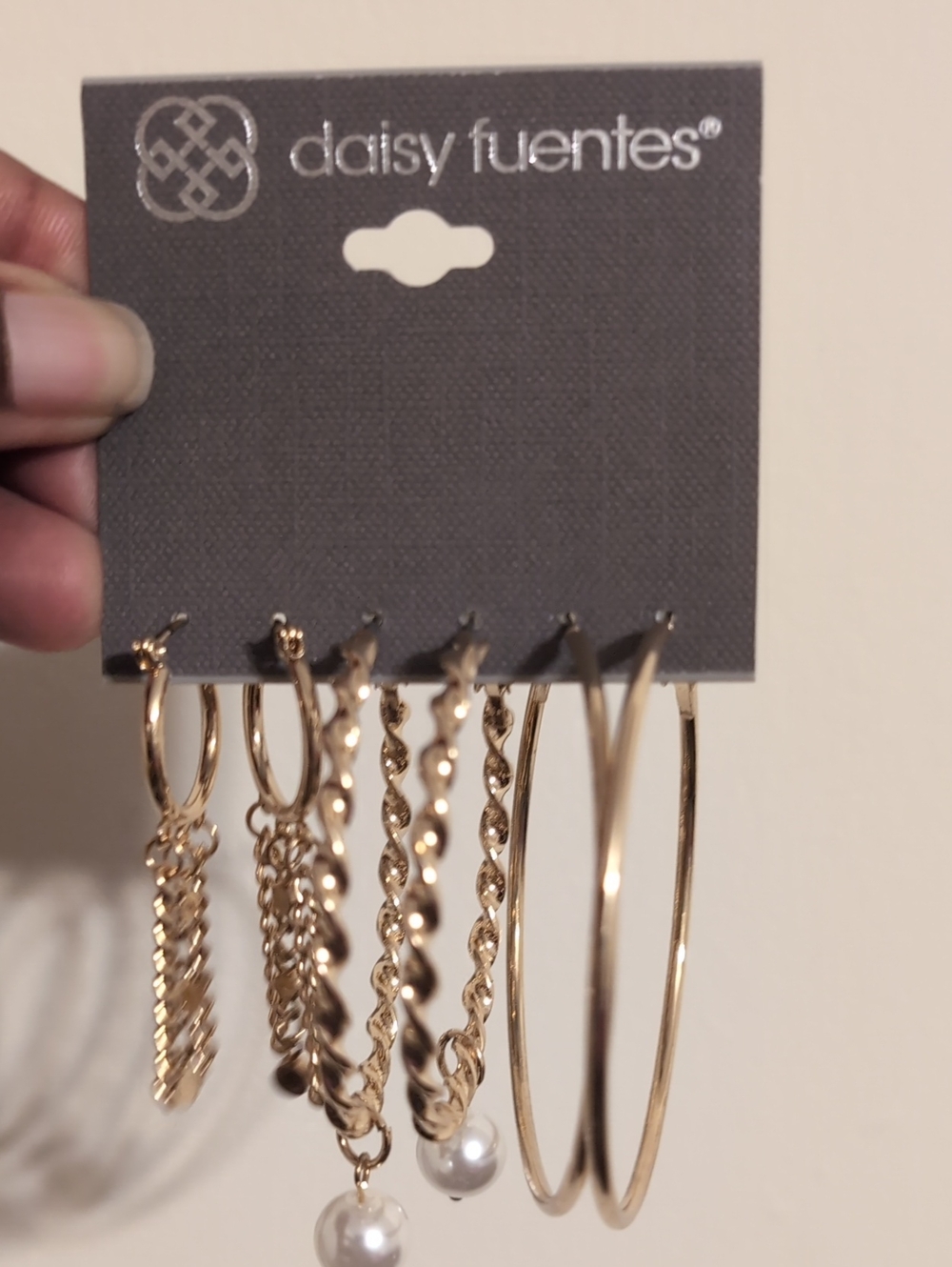 Gold Multi-Style Hoop and Dangle Earring Set